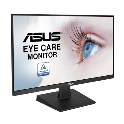 Monitor ASUS Eye Care VA24EHE, 23.8, Full HD, IPS, sin marco, 75Hz, Adaptive-Sync / FreeSync™, Low Blue Light, Flicker Free, luz azul baja, sin parpadeo
