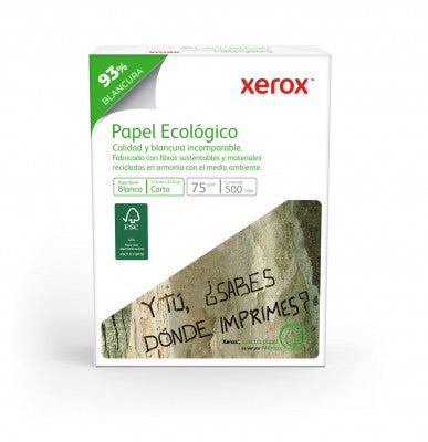 XEROX PAPEL ECOLOGICO CARTA 93% BLANCURA