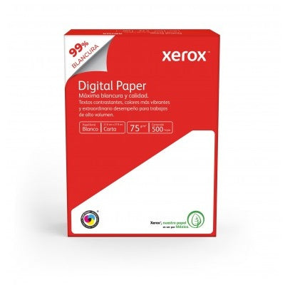 XEROX PAPEL DIGITAL ROJO CARTA 99% BLANCURA