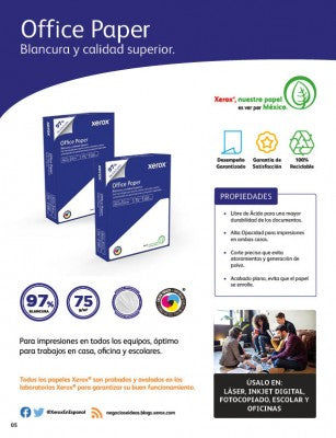 XEROX PAPEL OFFICE AZUL CARTA 97% BLANCURA