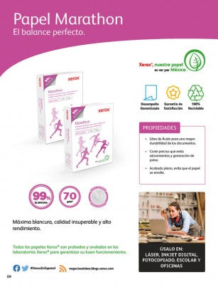 XEROX PAPEL MARATHON CARTA 99% BLANCURA