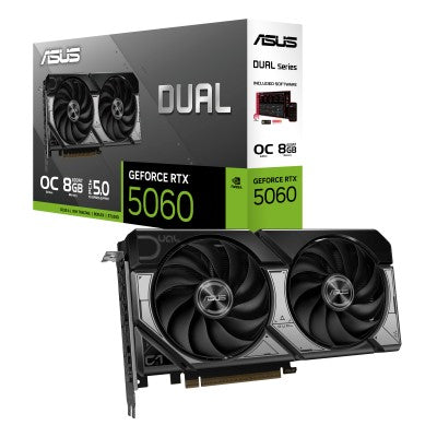 Tarjeta de Video Asus DUAL-RTX5060-O8G, 8 Gb GDDR7, PCIe 5.0, HDMI 2.1b, DP 2.1b
